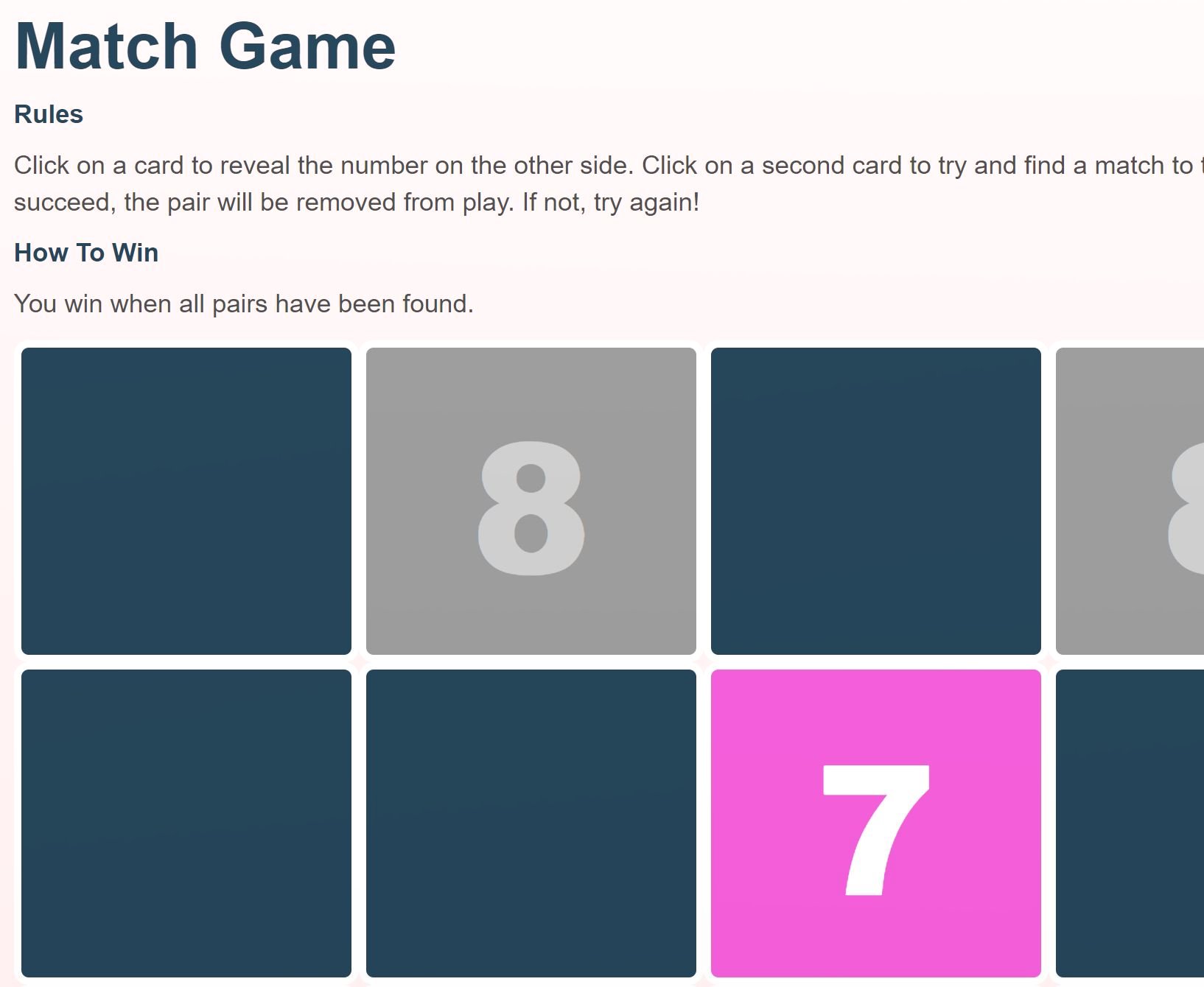 match game website preview